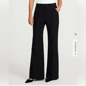 Express Editor Studio Stretch Twill High Waisted Flare Trouser Black Size 2R